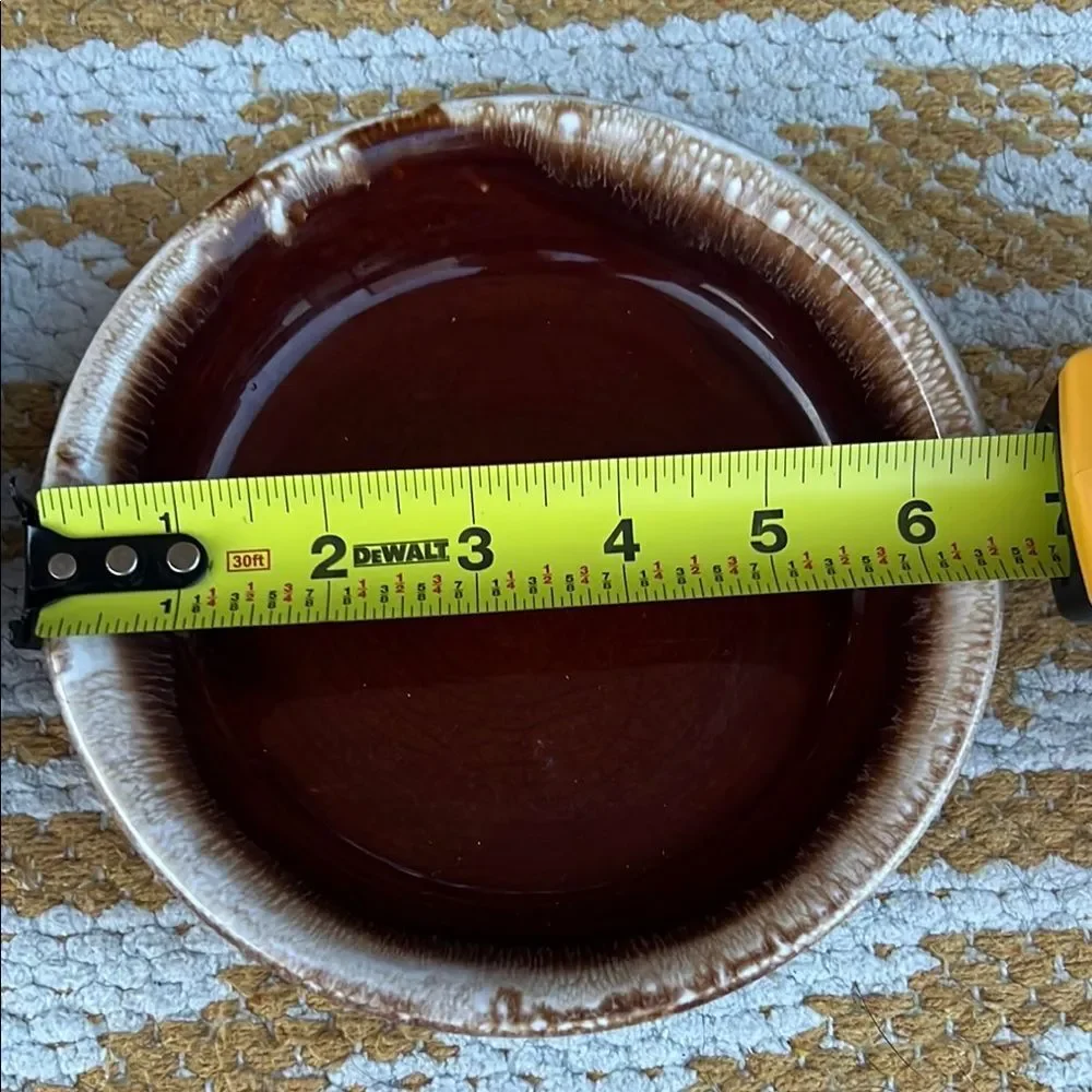 Vintage McCoy Brown Drip Glaze Plates Set of 2 6.5